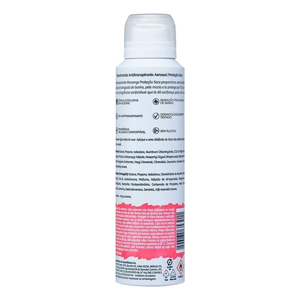 Desodorante Monange Aerosol Proteção Seca 150ml
