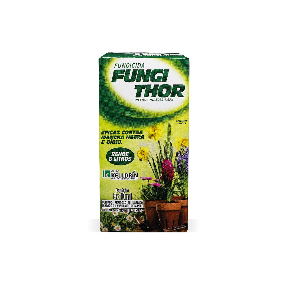 Kelldrin Fungithor ¿ Fungicida Concentrado 10Ml | Caixa C/ 12 Caixinhas Contendo 8 Sachês De 10Ml