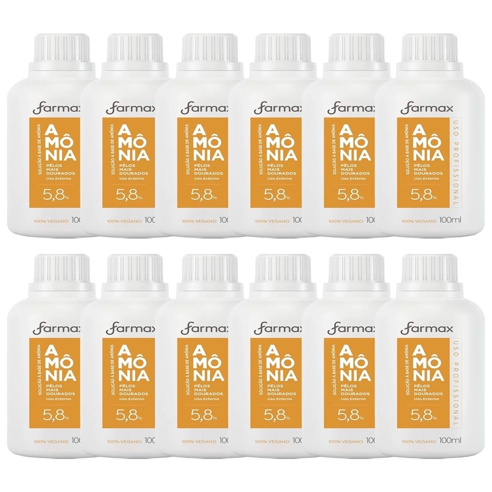 Amônia Farmax 100ml Embalagem c/ 12 Unidades