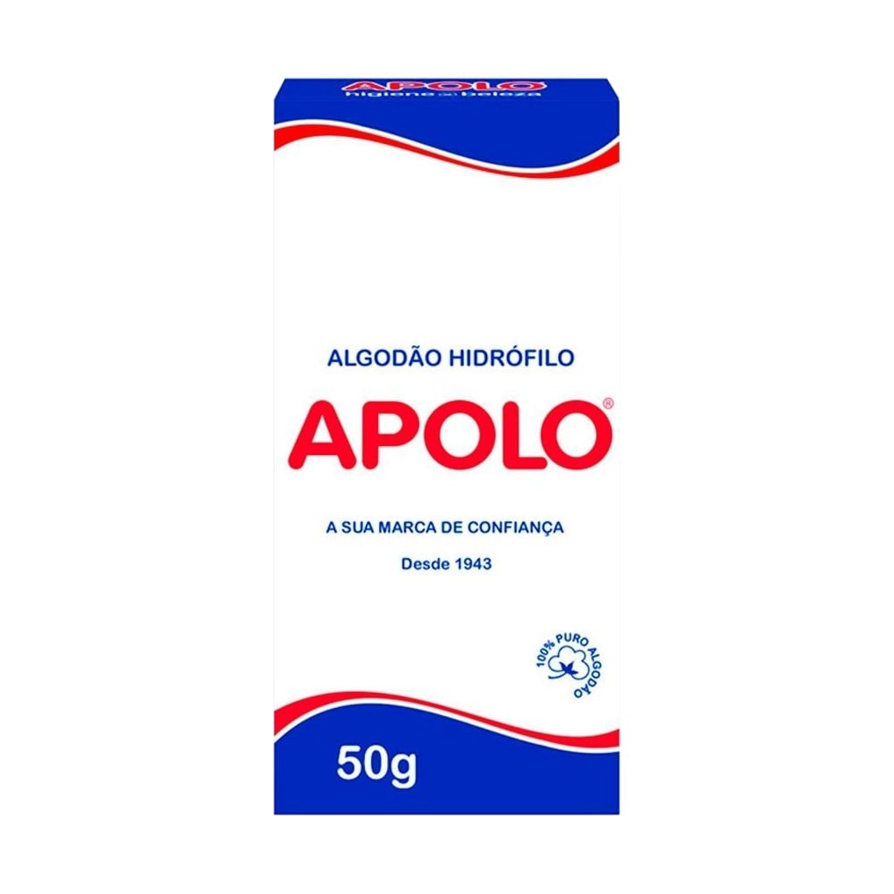 Algodão Apolo Rolo Hidrófilo 50g 20Un