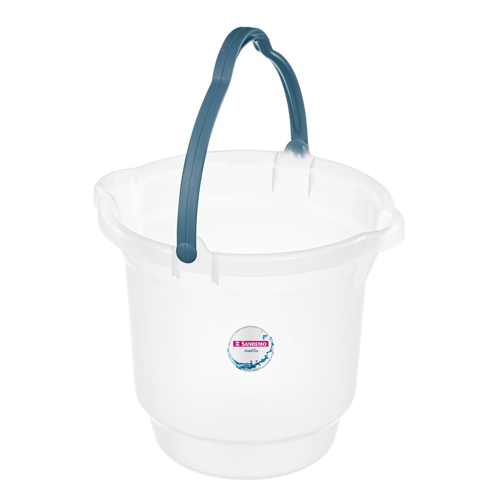 Balde 12lt Plastico Transparente Hydrus Sanremo