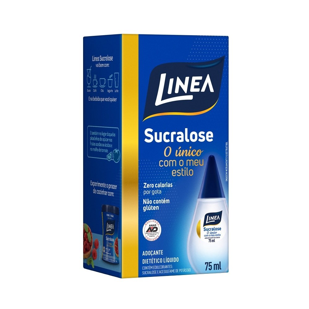 Adoçante Linea Sucralose Líquido 75ml Embalagem com 6 Unidades