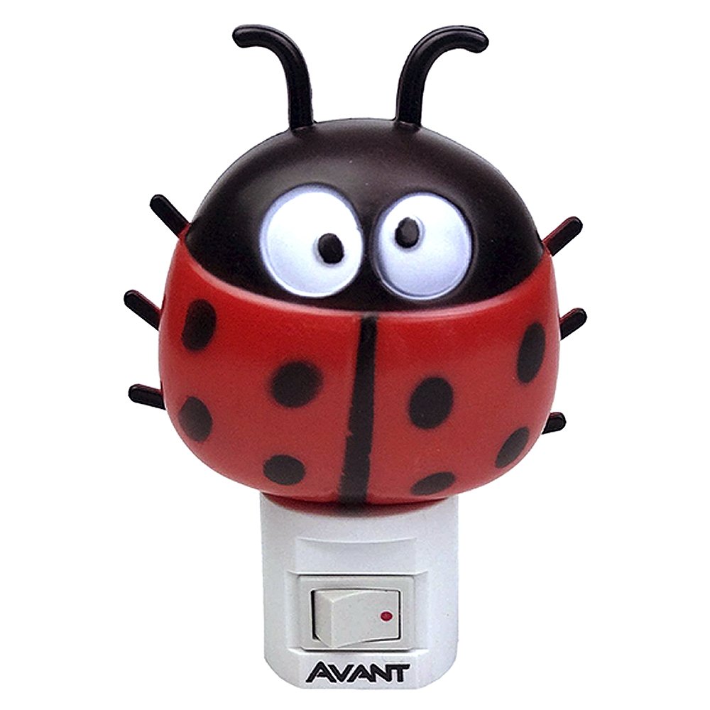 Luminária Infantil Avant Luz Noturna Led Joaninha 1W 3K 80 Lumens