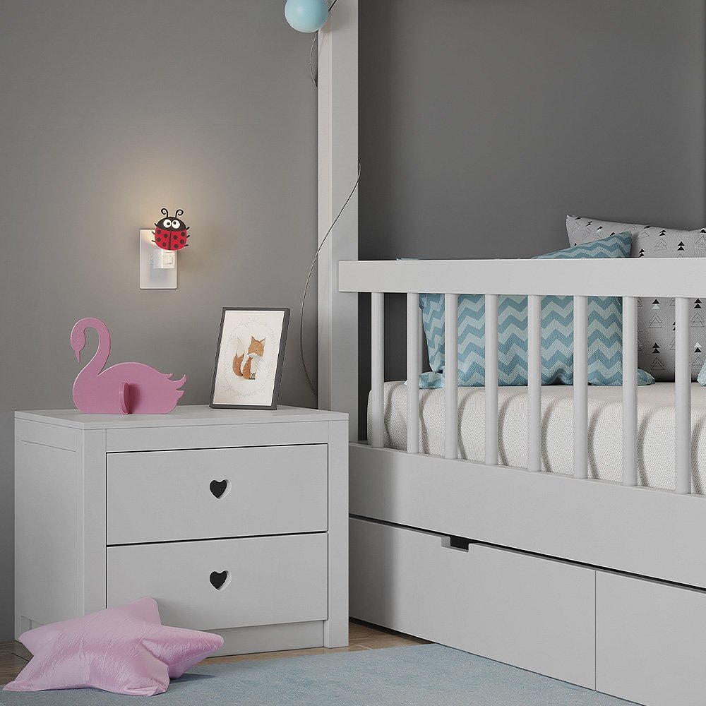 Luminária Infantil Avant Luz Noturna Led Joaninha 1W 3K 80 Lumens