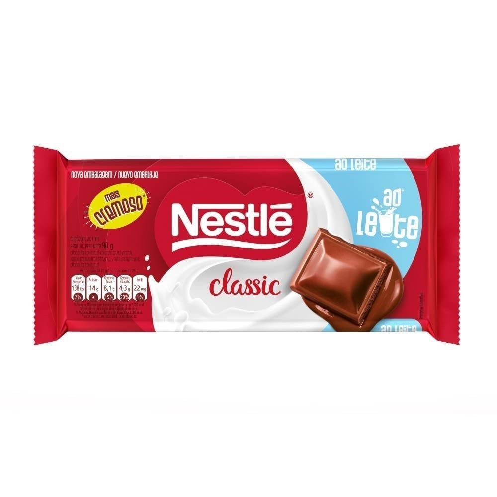 Chocolate Nestlé Classic ao Leite 90g