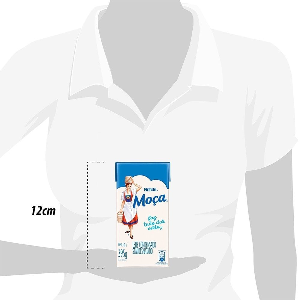 Leite Condensado Semidesnatado Moça Nestlé 395g - Caixa com 27 Unidades