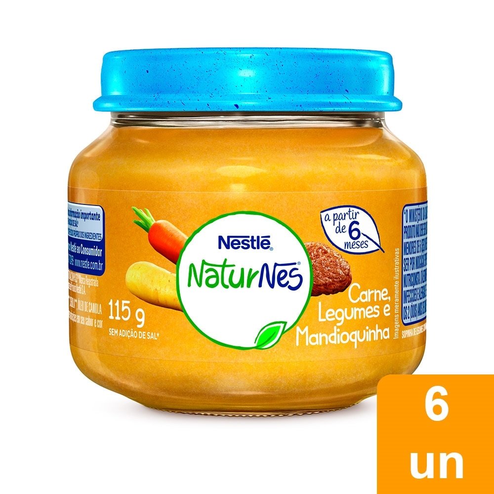 Papinha Carne, Legumes e Mandioquinha Nestle 115g