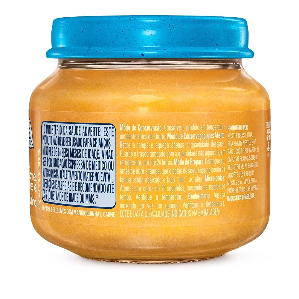 Papinha Carne, Legumes e Mandioquinha Nestle 115g