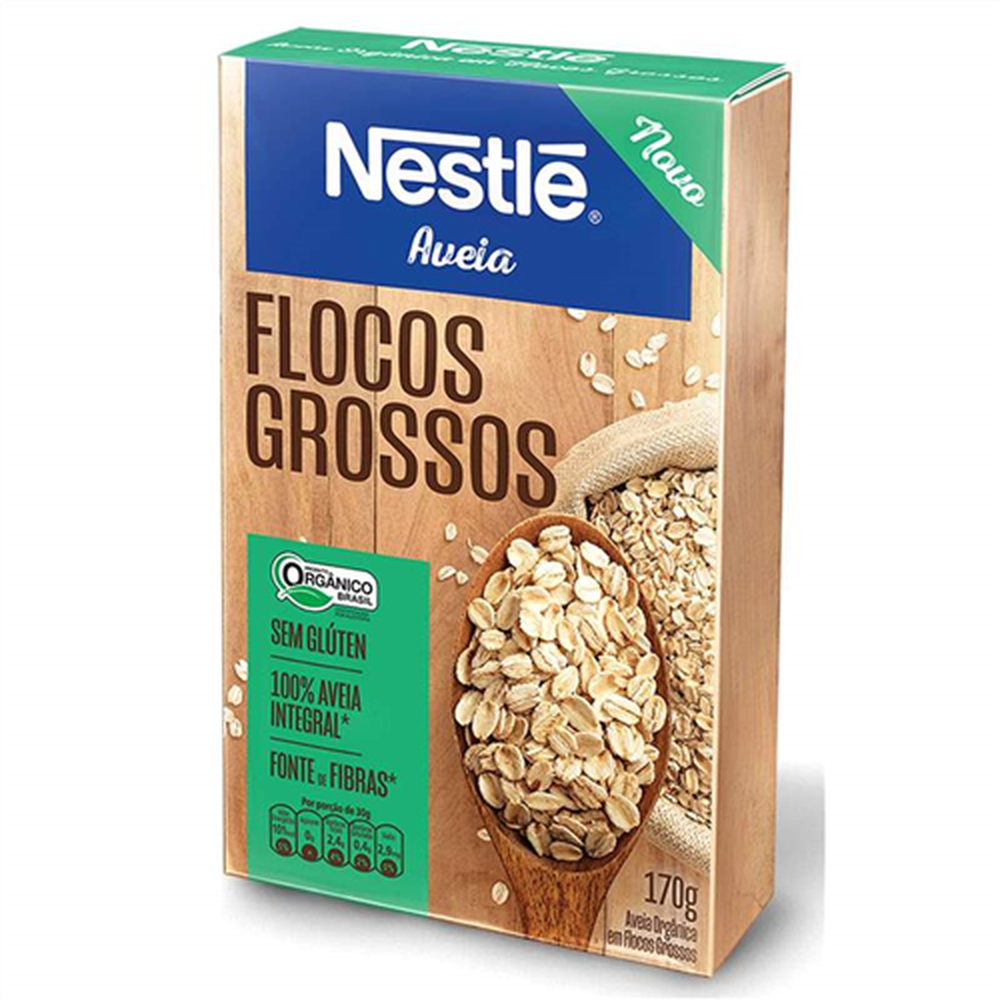 Aveia em Flocos Grosso Nestlé 170g - Caixa contém 28 unidades