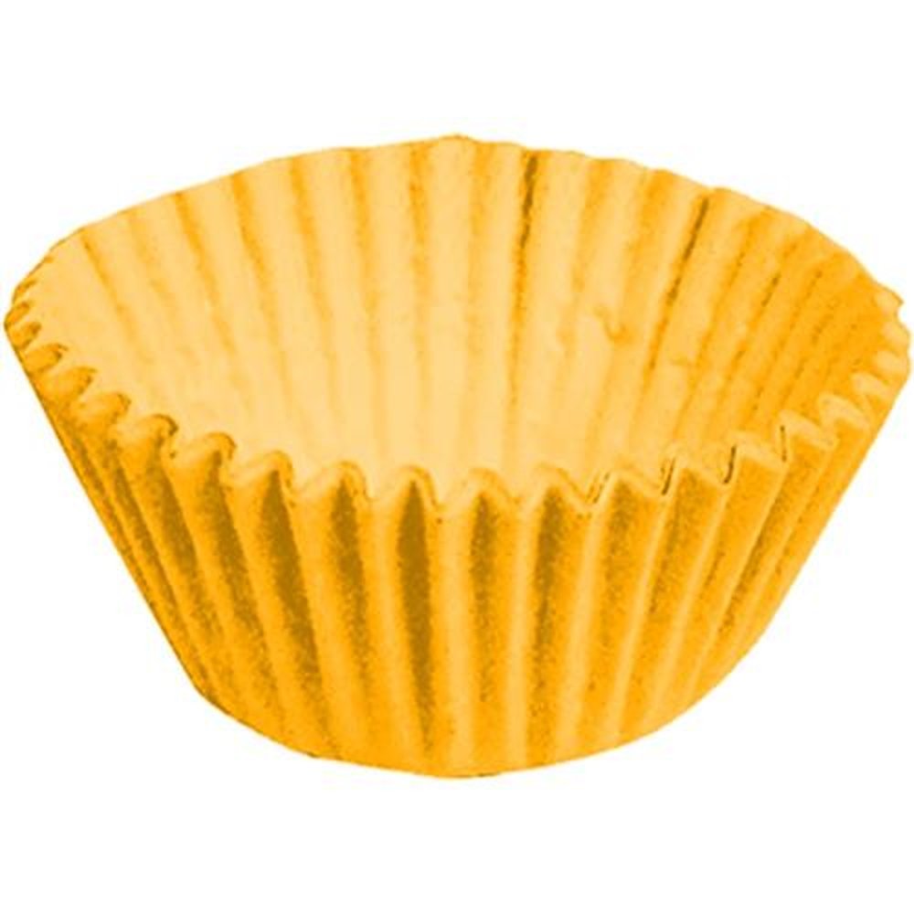 Forminha Papel N 4 Amarela - Embalagem com 100 unidades.