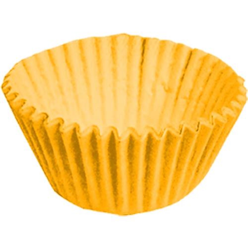 Forminha Papel N 5 Amarela - Embalagem com 100 unidades.