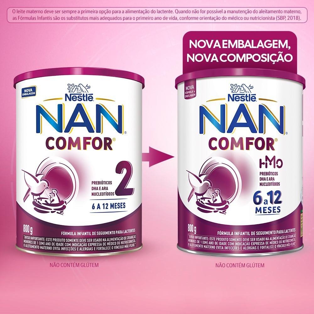 Fórmula Infantil Nan Comfor 2 800g