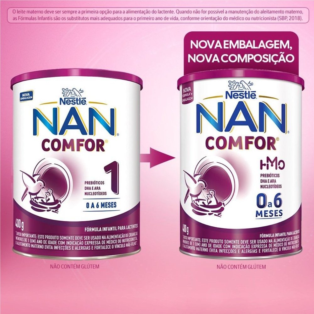 Fórmula Infantil Nan Comfor HMO de 0 a 6 meses 400g