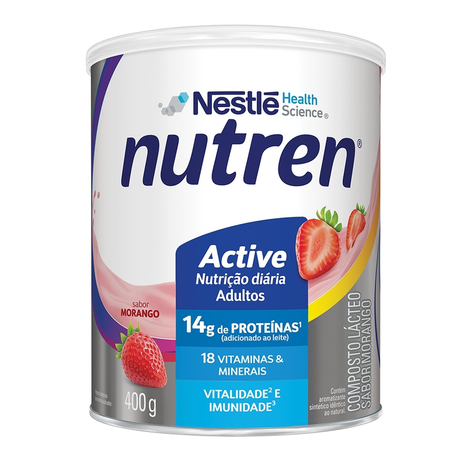 Complemento Alimentar Nutren Active Morango 400g