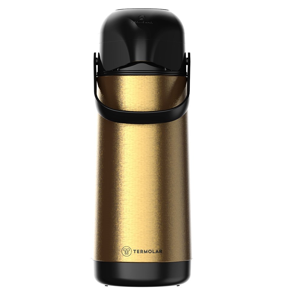 Garrafa Térmica Termolar 1 Litro Lumina Pressão 9751 Inox Cobre