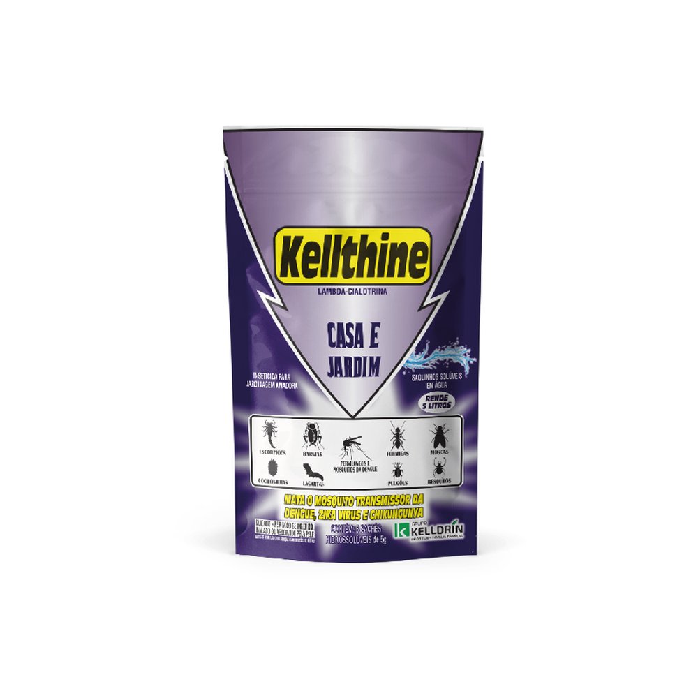 Kelldrin Kellthine Casa E Jardim ¿ Inseticida Solúvel Em Água 5G | Caixa C/ 20 Embalagens Contendo 5 Saquinhos Hidrossolúvel De 5G