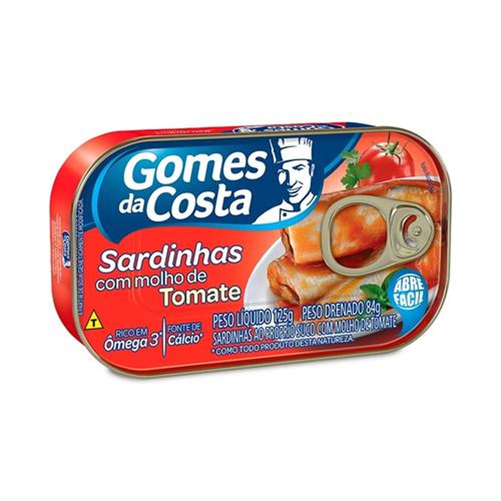 Sardinhas Com Molho De Tomate Gomes Da Costa 125G-Un/1