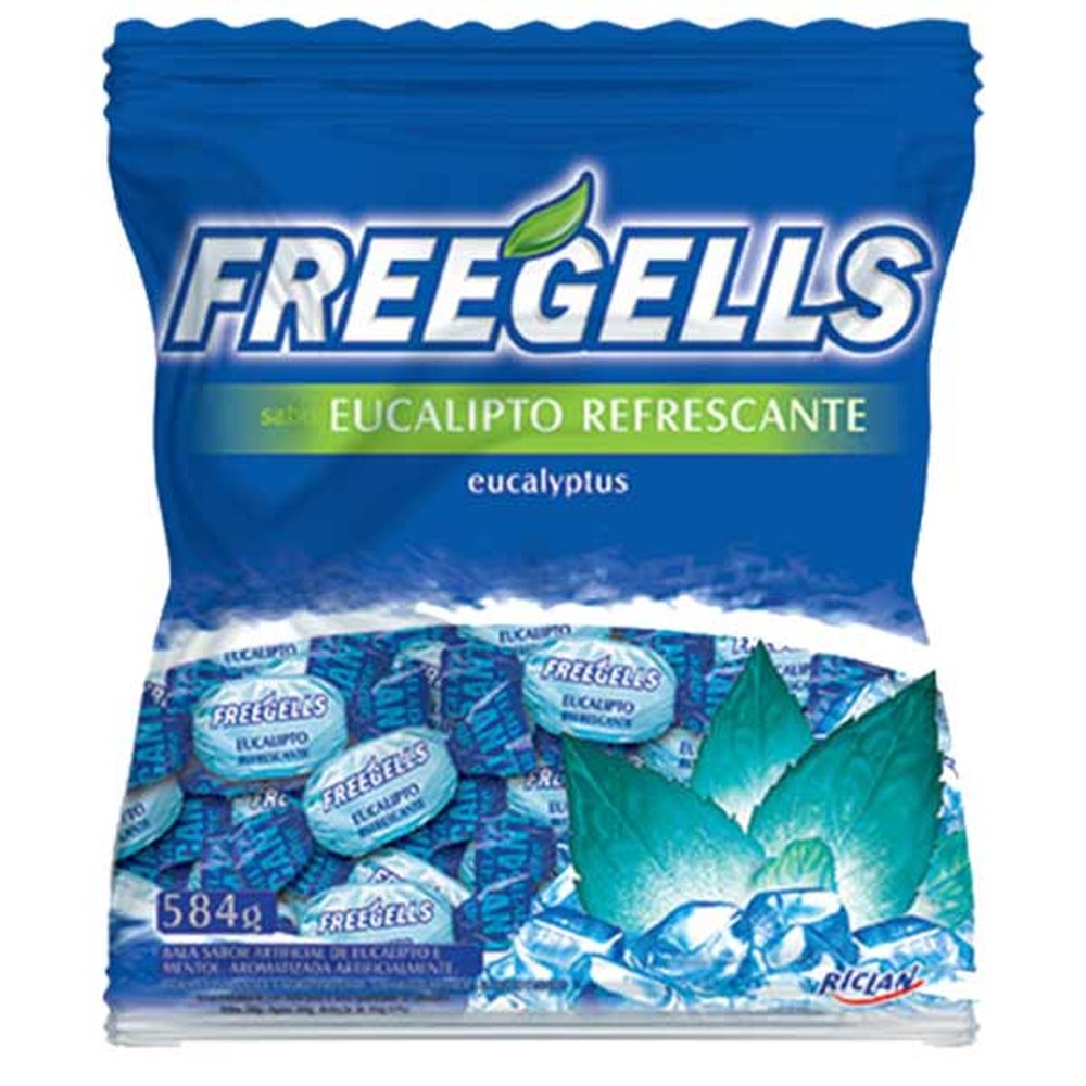 Bala Freegells 584g Eucalipto