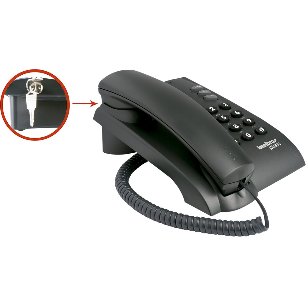 Telefone Fixo Intelbras Pleno, Preto