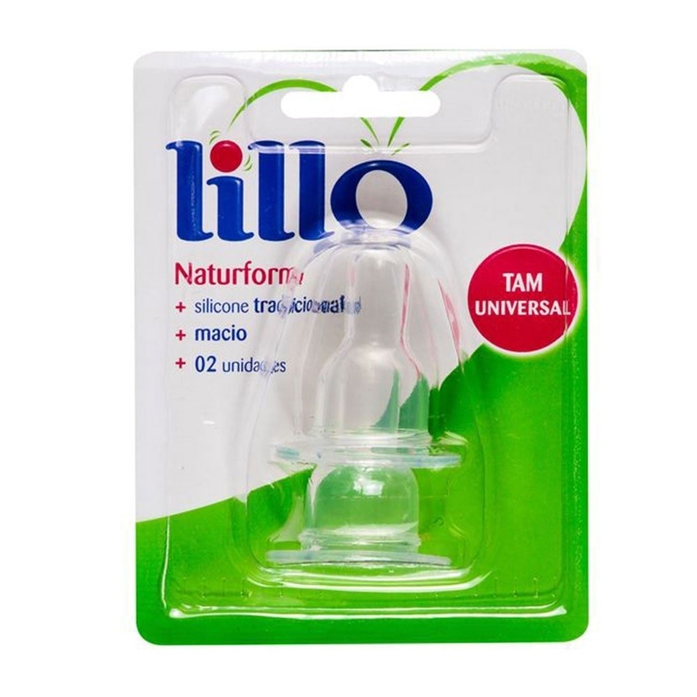 Bico de Silicone Lillo para Mamadeira Natuform 2 Unidades