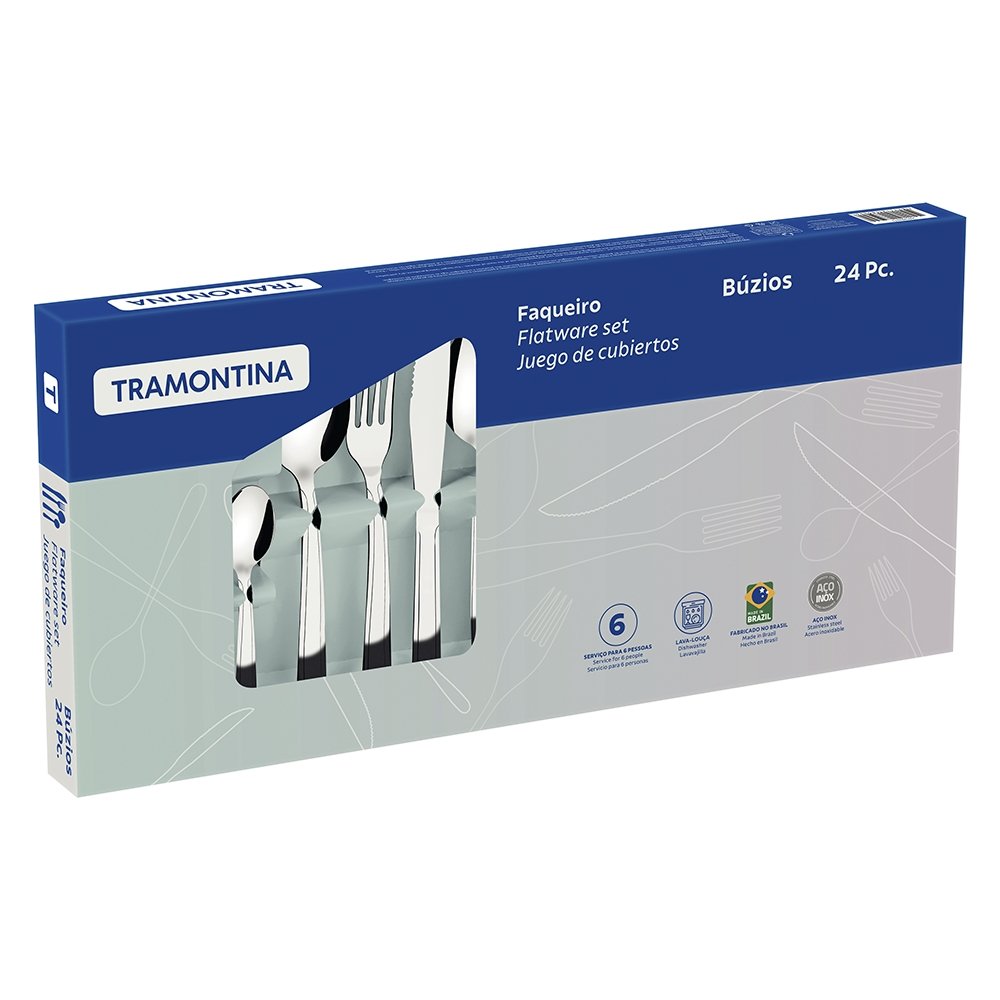 Faqueiro Tramontina Inox Búzios 24 Peças