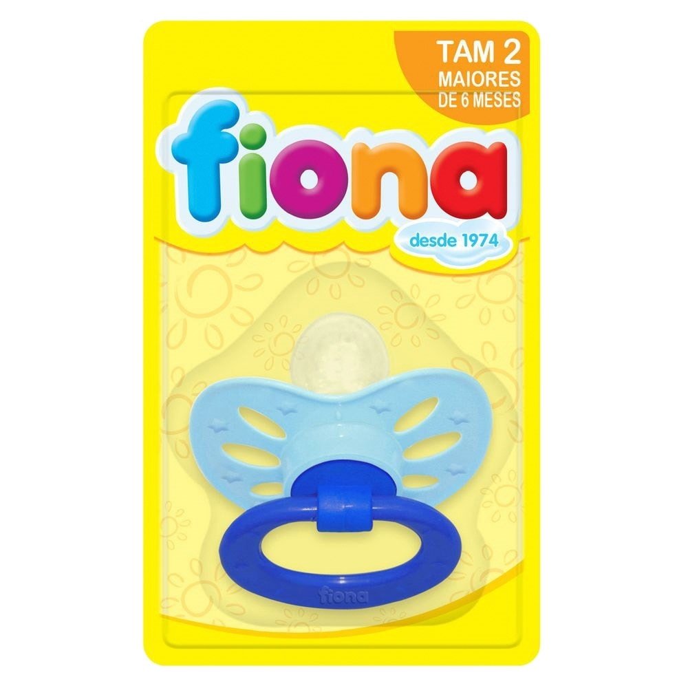 Chupeta Fiona de Silicone Clássica Ortodôntico Tamanho 2 Azul