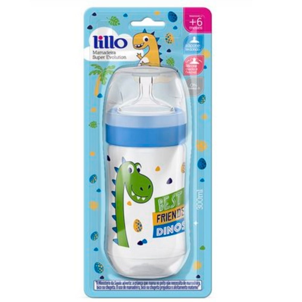 Mamadeira Lillo Super Evolution Silicone 300ml Azul