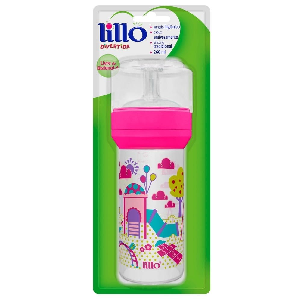 Mamadeira Lillo Evolution Silicone 300ml Rosa