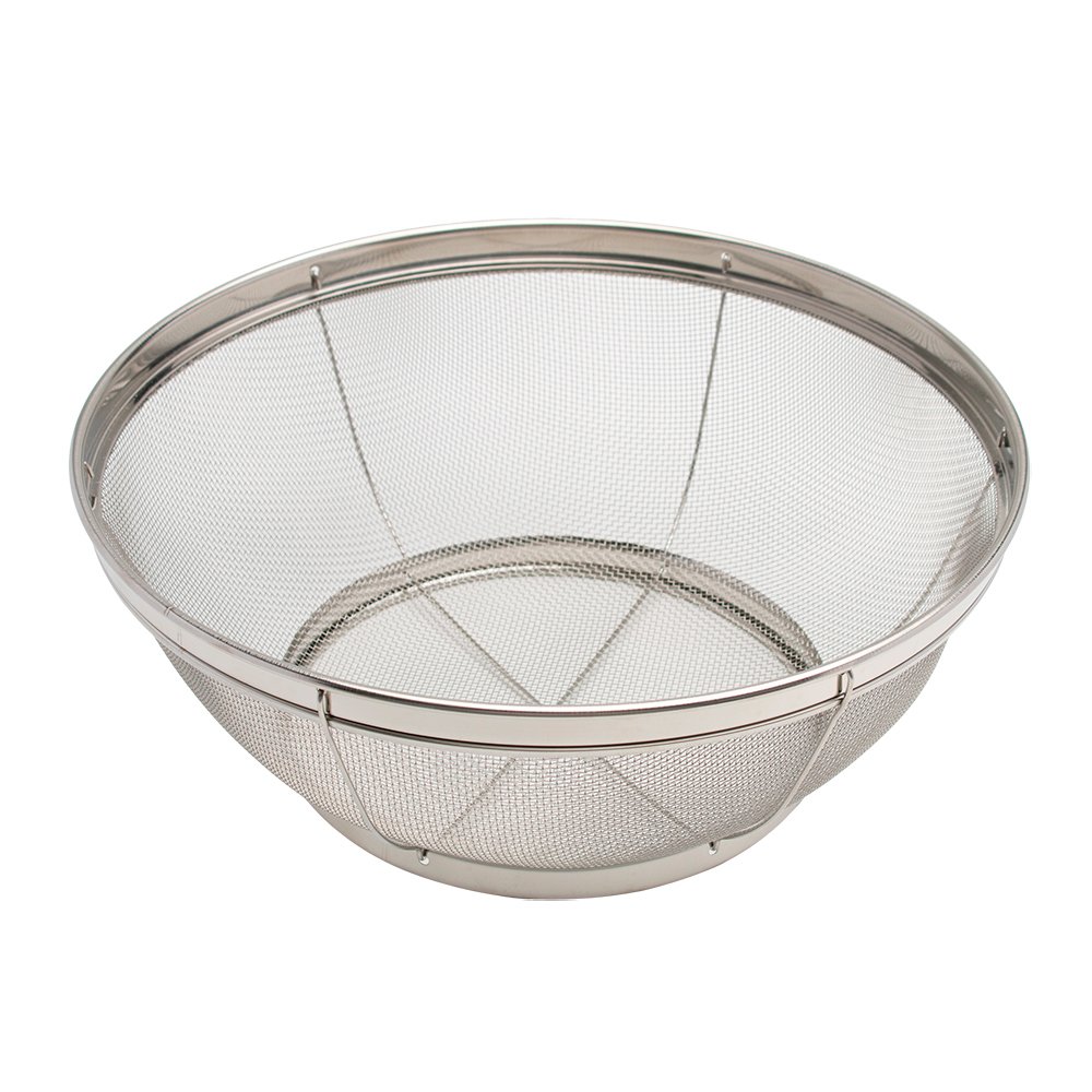 Escorredor De Aço Inoxidável Multiuso 24Cm Com Malha De Aço Côncava Mimo Style