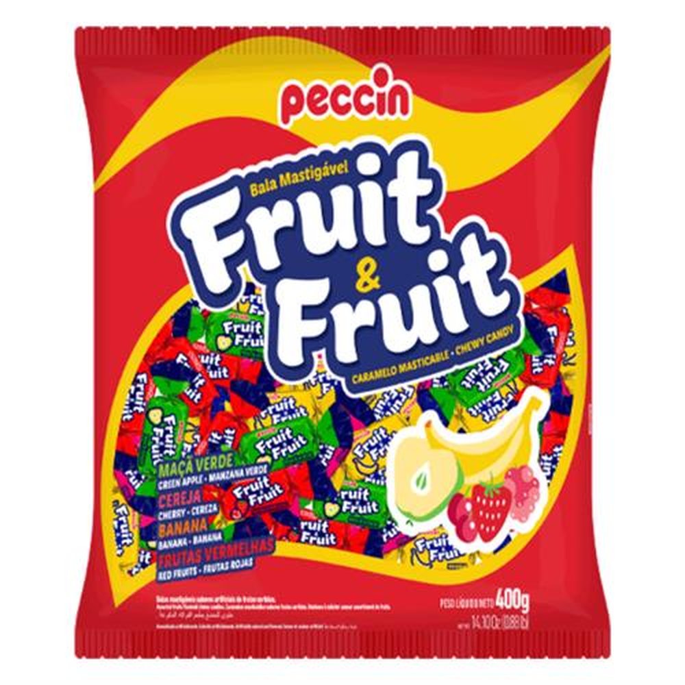 Bala Fruit Fruit Mastigável 400g Peccin