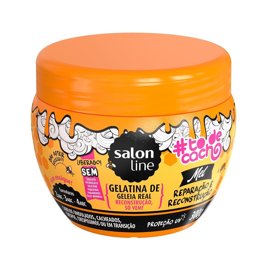 Gelatina Capilar Salon Line To De Cachos Geleia De Mel 300g