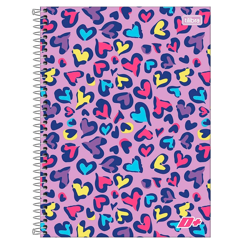 Caderno Espiral Tilibra Universitário Capa Dura Mais+ Feminino 16 Matérias 320 Folhas - Embalagem com 2 Unidades (Sortidos)