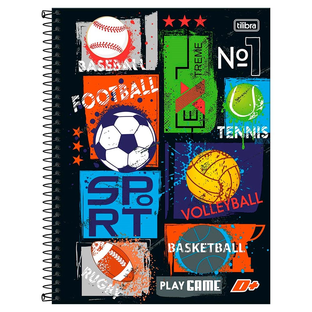 Caderno Espiral Tilibra Universitário Capa Dura Mais+ 20 Matérias 400 Folhas - Embalagem com 2 Unidades (Sortidos)