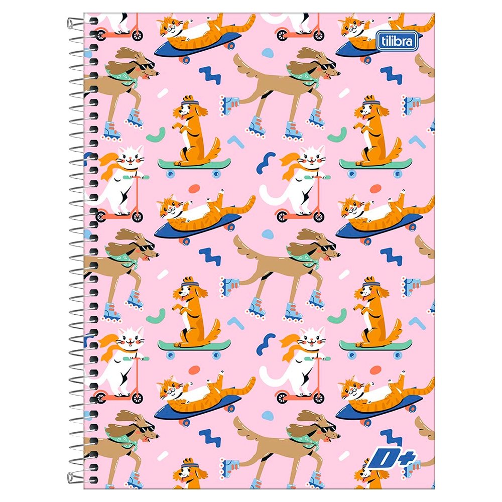 Caderno Espiral Tilibra Universitário Capa Dura Mais+ 20 Matérias 400 Folhas - Embalagem com 2 Unidades (Sortidos)