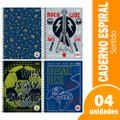 Caderno Espiral Tilibra Universitário Capa Dura Pepper 1 Matéria 80 Folhas - Embalagem com 4 Unidades