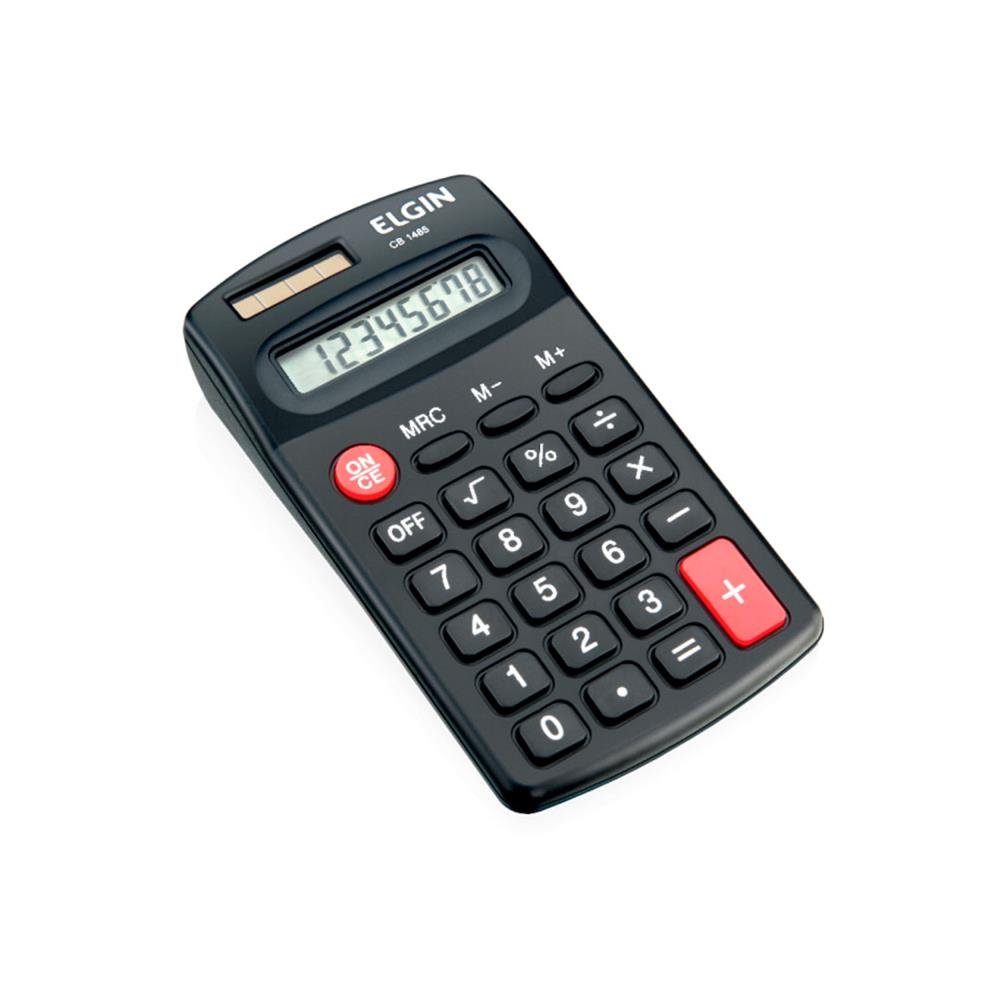 Calculadora De Bolso Elgin, Com 8 Dígitos, CB1485, Preta