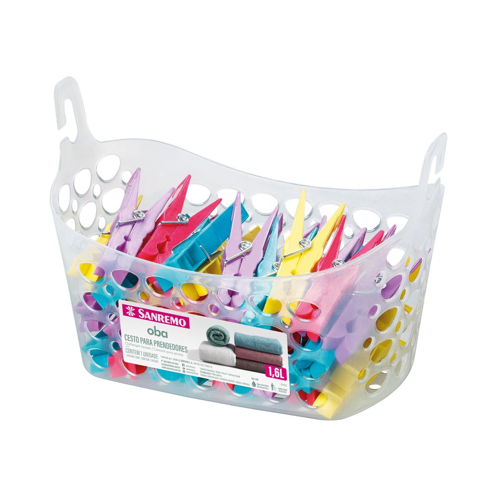 Cesto Pregador Roupa 1,6L Sanremo