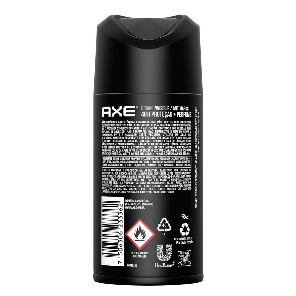 Desodorante Axe Urban Aerossol 152ml