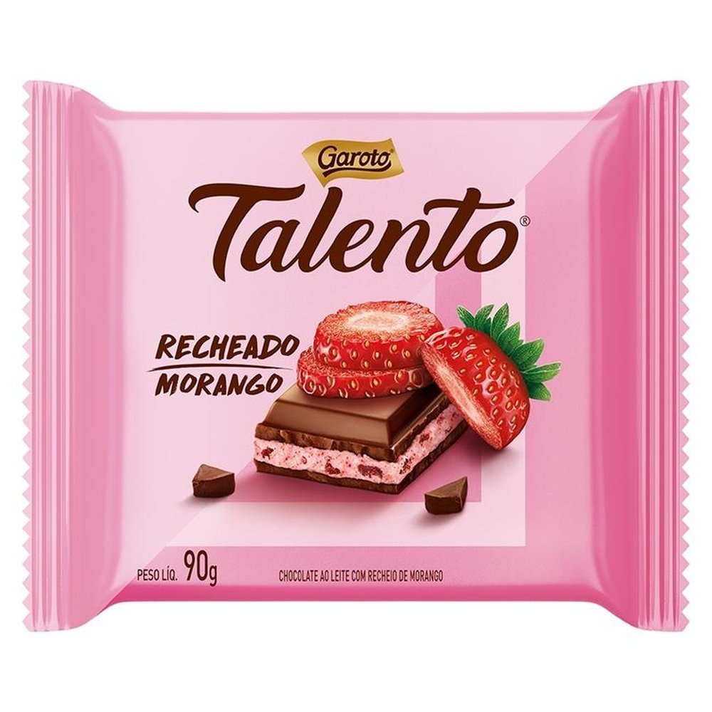 Chocolate Garoto Talento Morango 12X90g