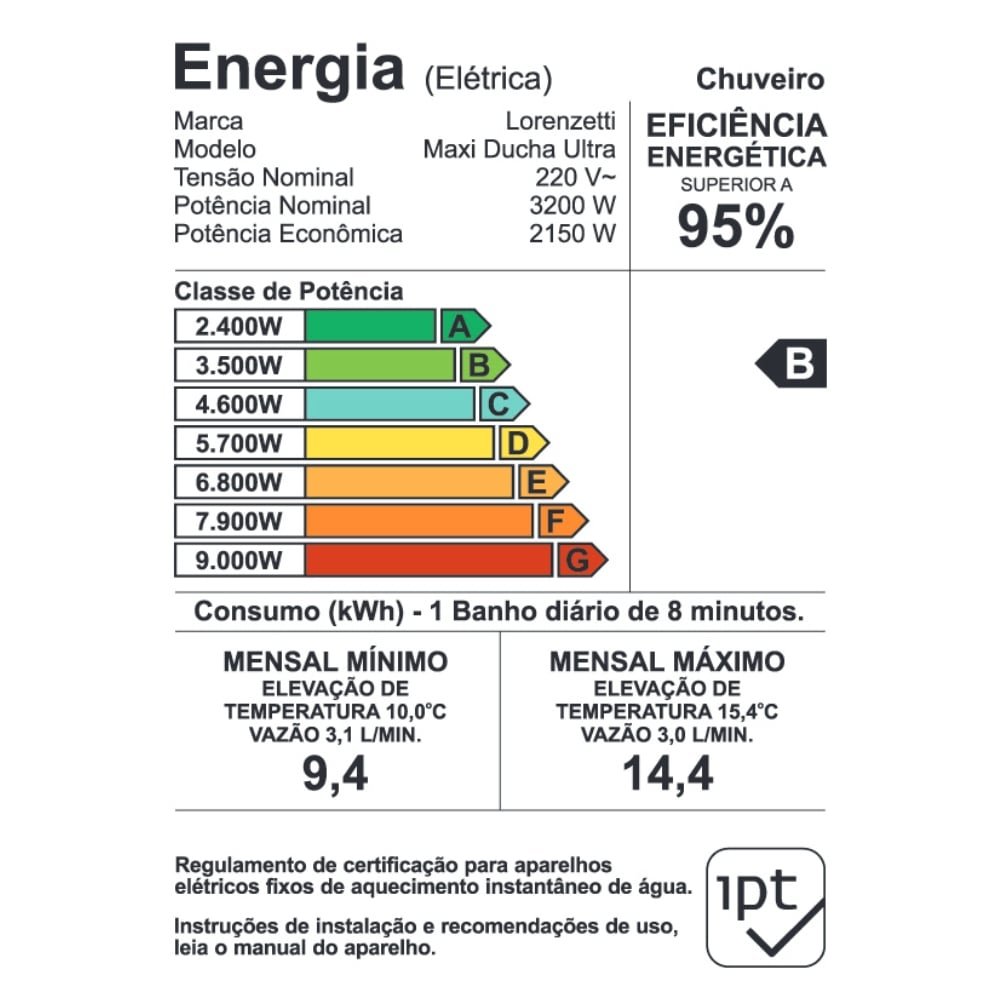 Chuveiro Lorenzetti Maxi Ducha Ultra 3200W 220V