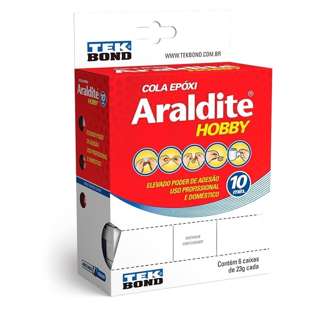 Cola Tekbond Araldite Hobby 10 Minutos - Embalagem com 6 Unidades 23g