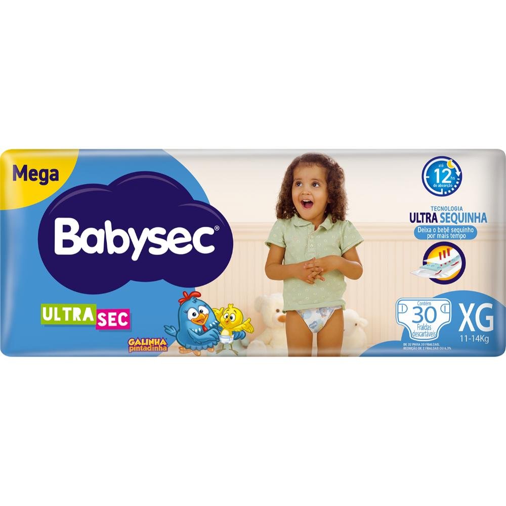 Fralda Babysec Ultra Mega Xg 30Un