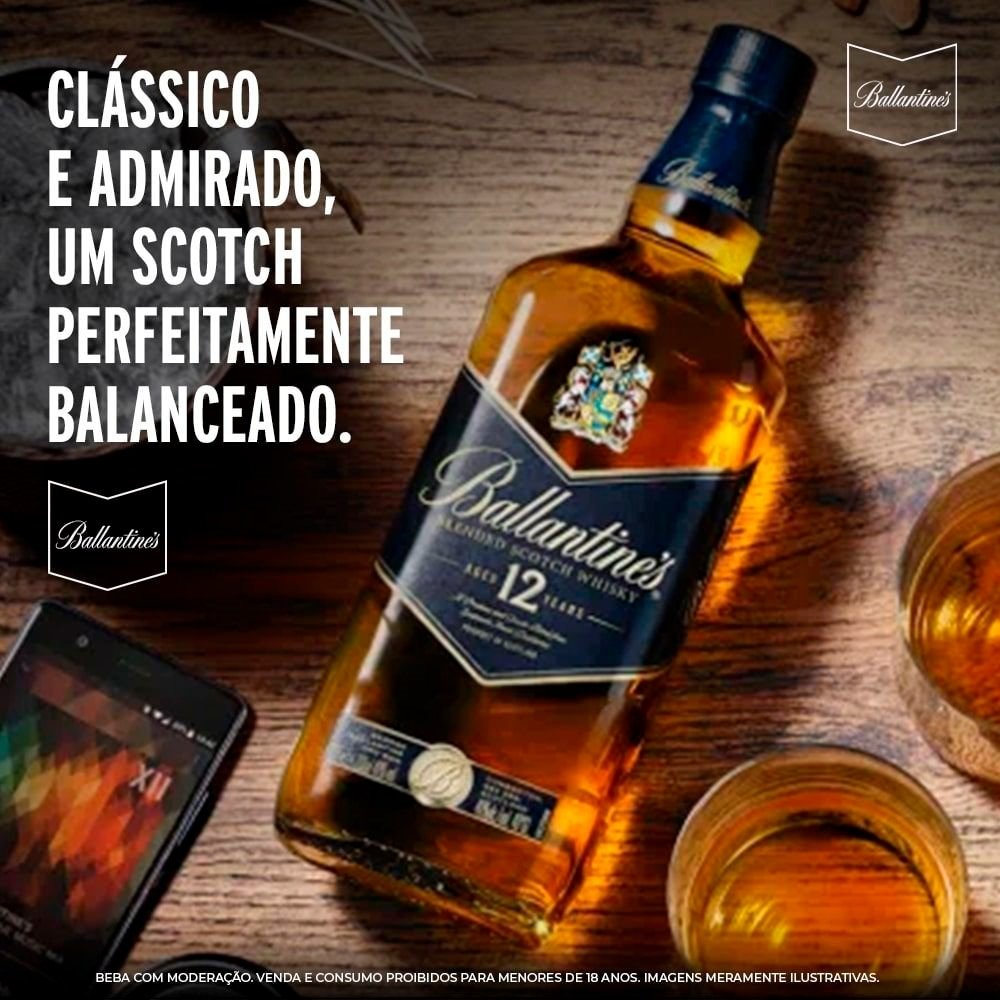 Whisky Ballantine's 12 Anos Blended Escocês 1 Litro