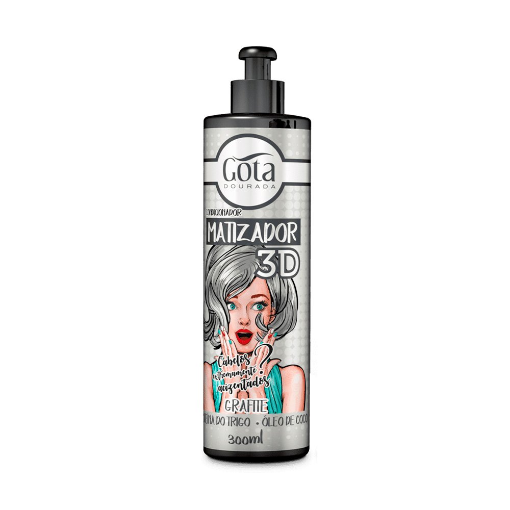 Condicionador Matizador Gota Dourada 3d Grafite 300ml