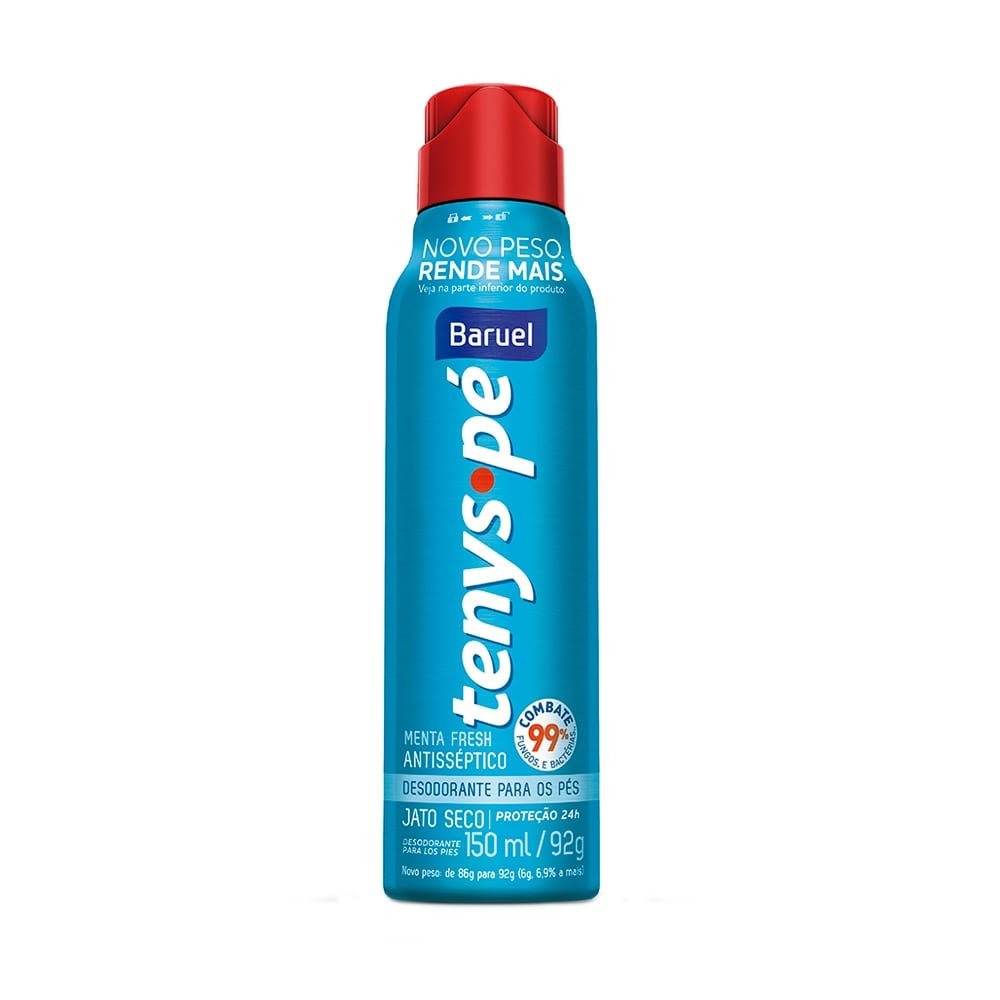 Desodorante para os Pés Tenys Pé Baruel Jato Seco Action/Menta Fresh 92g