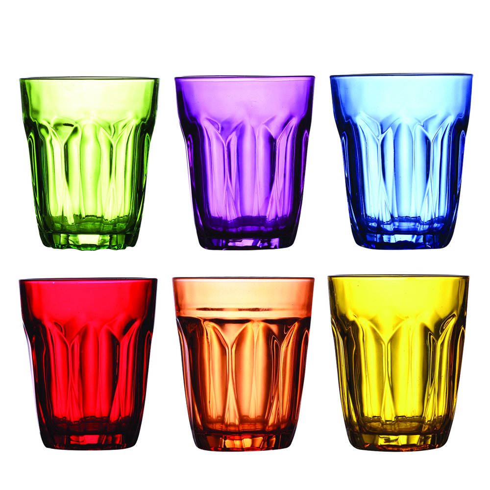 Jogo De Copos Ágata Coloridos 260ml - Embalagem Contendo 6 Unidades