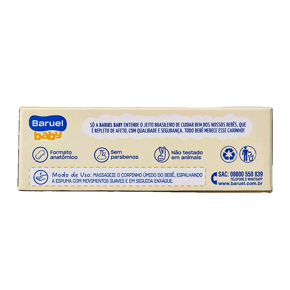 Sabonete Baruel Baby Suave 70g - Embalagem com 12 Unidades