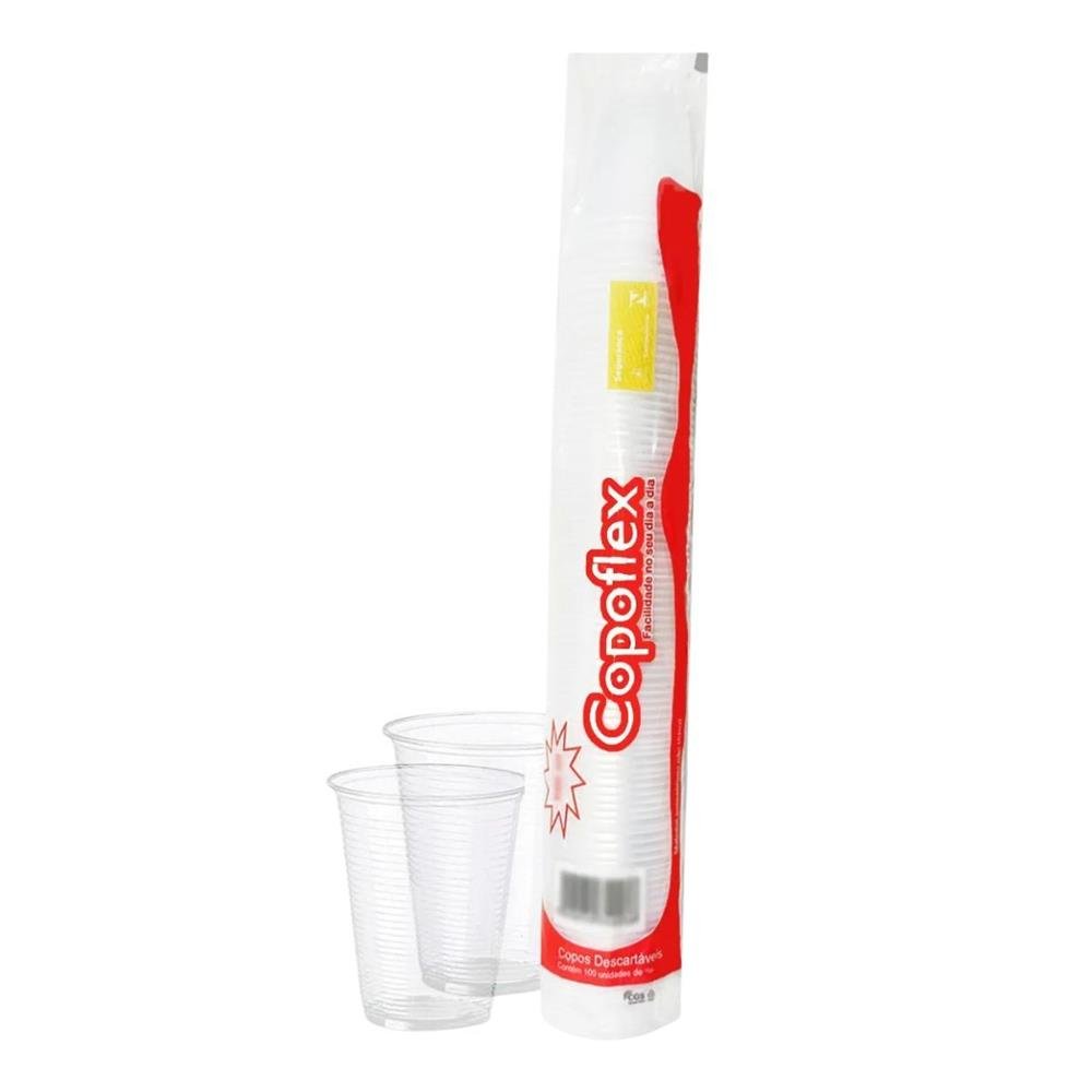 Copo Copoflex Descartavel 200 Ml Transparente C/100