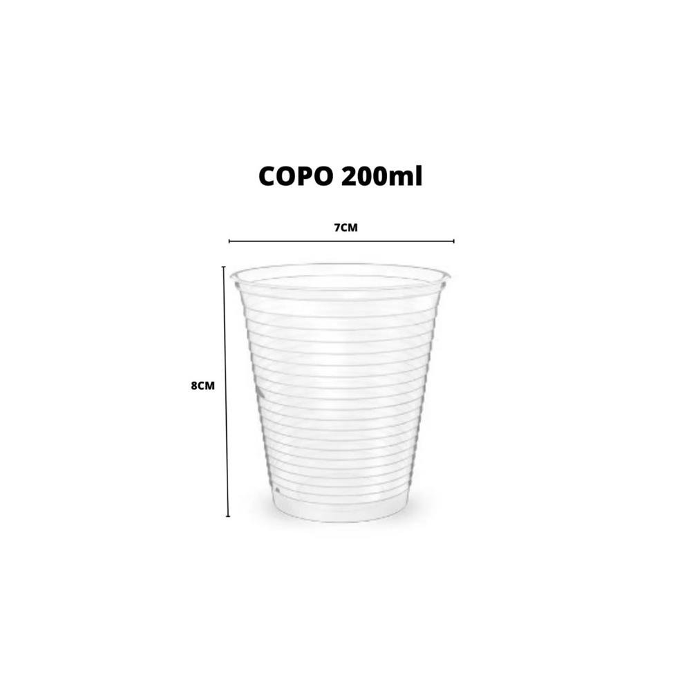 Copo Copoflex Descartavel 200 Ml Transparente C/100