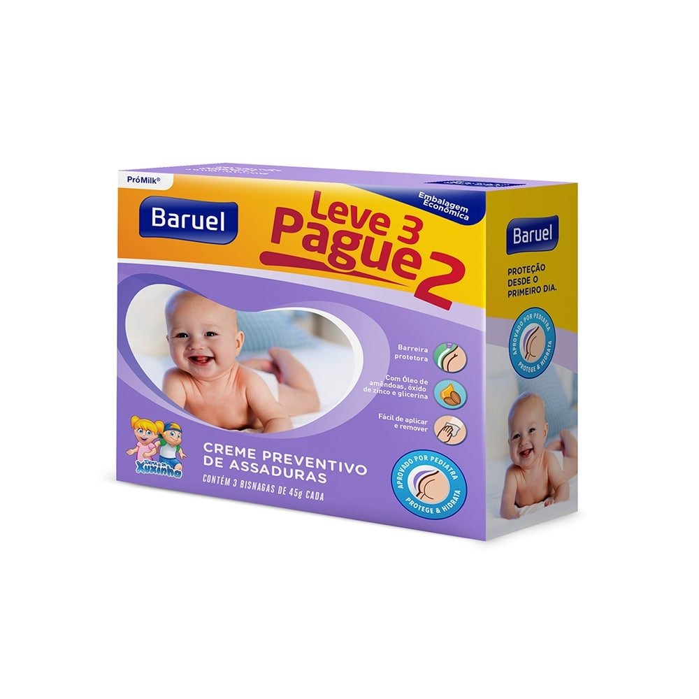 Creme Preventivo para Assadura Turma Da Xuxinha 45g - (Promoção Leve 3 e Pague 2)